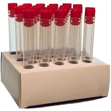 16x125mm Plastic Test Tube Set With Caps And Rack Karter Scientific Pack Of 25