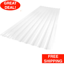 26 In X 6 Ft Brick Polycarbonate Roof Panel Corrugated Strength Fiberglass White
