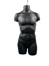Mannequin Male Black Clothing Form Display With Hanging Hook Hollow Back Fit S-l