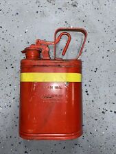 Vintage Eagle Mfg Co No 1401 Steel 1 Gallon Safety Gas Can Dispenser Red