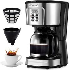 Kognita Programmable 12-cup Coffee Maker With Glass Carafe Stainless Steel