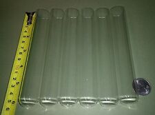 6 Big New Glass Test Tubes Tube Borosilicate Pyrex Equiv Large 25 X 150