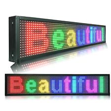 P6 Outdoor Full Color 40 X 18 Inches Led Sign Wifi And Usb Programmable Led S...