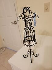 Black Wire Dress Form Jewelry Stand Cute Wire Mannequin Jewelry Holder Stand