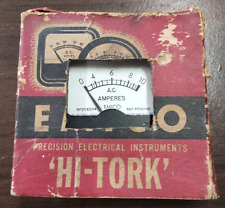 Vintage Emico Voltage Meter Model Rf2c6204 Ac 0-10 Amperes Nos In Box