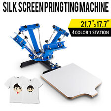 4 Color 1 Station Silk Screen Printing Machine Diy T-shirt Press Equipment Kit
