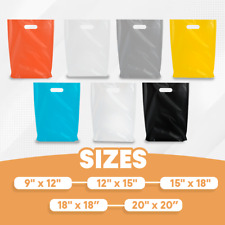 Retail Plastic Merchandise Bags Die Cut Handles Different Sizes And Colors