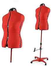 Dress Form Adjustable Female Mannequin For Sewing Size 12-18 Large Red