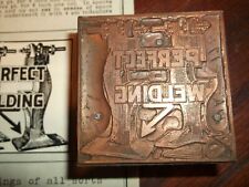 No.11 Antique Nos New Perfect Welding Copper Cut Letterpress Printing Vintage