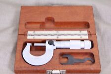 Vintage Brown Sharpe 1 Inch Mechanical Outside Micrometer Case Excellent .0001