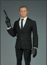 16 Male Black Secret Service Suit For 007 James Bond 12 Figure Body Model Toy
