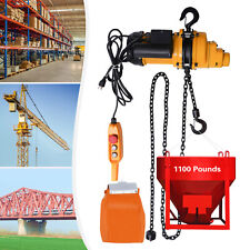 0.5ton Electric Chain Hoist 13ft Lifting Chain Wired Remote Control 1300w 1100lb