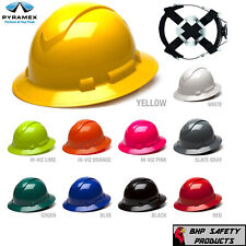 Ridgeline Full Brim Ansi Construction Safety Hard Hat 4 Point Ratchet Suspension