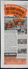 Magazine Ad - 1938 - Allis-chalmers Tractors - All Crop Harvester