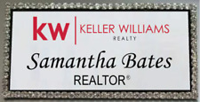 Keller Williams Realty Silver Bling Crystal Personalized Name Badge W Magnet