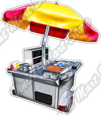 Hot Dog Cart Street Food Restaurant Dogs Car Bumper Vinyl Sticker Decal 4x5