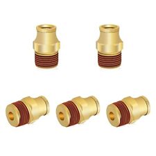 38 Dot Brass Push To Connect Air Line Fittings 5 Pcs 38 Od Tube X 38 Npt