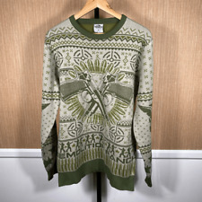 Bunker Branding Co Mens Demolition Ranch Pistol And Ammo Sweater Green Size 2xl