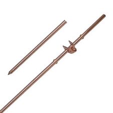 Eagle 4 Ft Ground Rod 38 Inch Copper Bonded Steel With Electrical Wire Clamp