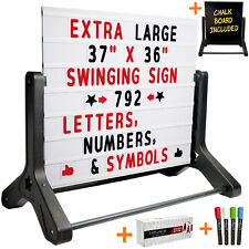 Swinging Changable Message Sidewalk Sign 37x36 Sign With 792 Sided Letters