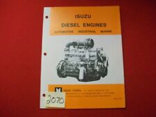Isuzu Diesel Engines Brochure Auto Industrial Marine Specifications Genset