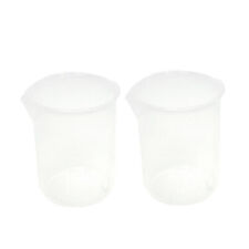 50ml Graduated Beaker Clear Plastic Measuring Cup For Lab 2 Pcs
