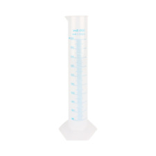 500ml Measuring Cylinder Plastic Graduated Laboratory Trial Test Liquid Tube Aos