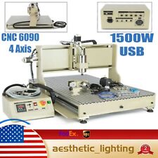 110v 4 Axis Cnc 6090 Router Engraver Metal Engraving Drilling Milling Machine