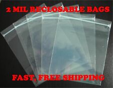 9 X 12 Zip Seal Bags Clear 2 Mil Plastic Reclosable Lock Mini Baggies Pcs