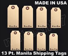 100 Manila 13 Pt. Inventory Shipping Hang Label Price Tags Size 12345678