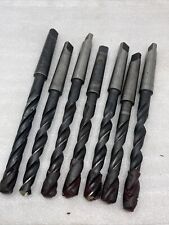 Lot Of 7 Morse Taper 2 Shank Mt2 2mt Usa Drills Hss All Are 3664 Cle Forge
