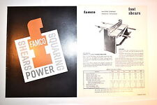 Famco Power Squaring Shears Catalog Steel Foot Shears Advertisement Rr467