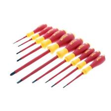 Wiha 32093 Slotted And Phillips Insulated Screwdriver Set 1000 Volt 10 Piece