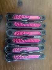 3x Craftsman 10-in-1 Mini Pocket Multi Tool Knife Opener In Pink Breast Cancer