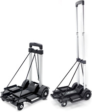 Folding Hand Truck Utility Cart With 4 Wheels 2 Elastic Ropes Portable Dolly