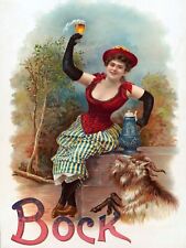 12842.decor Poster.home Wall.room Vintage Interior Design.girl Beer With Goat
