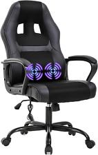 Pc Gaming Chair Massage Office Chair Ergonomic Desk Chair Adjustable Pu Leather