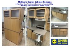 Midmark 3 Room Dental Cabinet Pkg. - 3 Rear Treatments 2 Side Cabinets W Sink