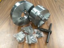 5 3-jaw Self-centering Lathe Chucks W Extra Jaws D1-3 Semi-finished Adapter