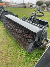 Used 84 Hydraulic Angle Broom Attachment Bobcat Skid Steer Street Sweeper 7