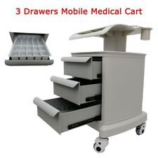 Dental Storage Cabinet 3 Drawers Mobile Utility Cart Mobile Cabinet Home Office