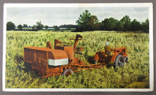 1938 Allis Chalmers All-crop Harvester Factory Advertising Postcard Farming