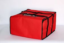 Insulated Pizza Delivery Bag Red Nylon 20 X 20 X 12 - Holds Up To 6 16