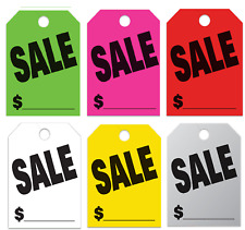 Sale Price Jumbo Car Mirror Hang Tags Sale Pricing Signs 50 Pack Fluorescent