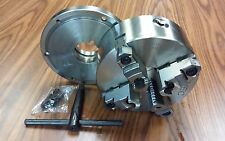 8 4-jaw Self-centering Lathe Chuck Topbottom Jaws W. L00 Adapter Plate-new