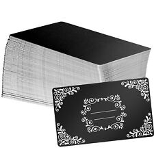 100 Pcs Metal Engraving Blanks Aluminum Sheet Laser Engraving Business Card M...