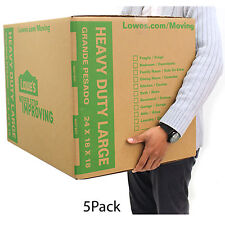 5 Pack Large Heavy Duty Cardboard Boxes 24 X 18 Moving Plain Shipping Packing