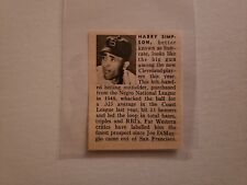 Harry Simpson San Diego Padres 1952 Minor League Inside Bb Panel