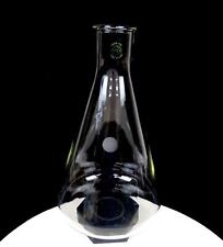 Pyrex Usa Borosilicate Glass 2000ml Large Erlenmeyer Flask Tooled Mouth 1945-