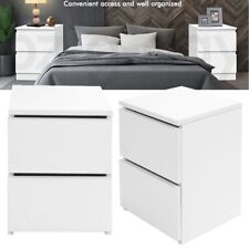 Nightstand Wooden Side End Table Bedside Table With Drawers Storage White